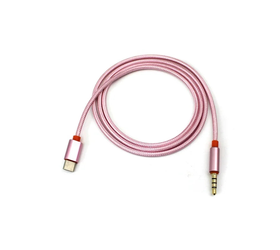 Type C Male To 3.5mm Male Car AUX Audio Cable Adapter USB C Type-C To 3.5mm AUX Audio Earphone Jack for Letv Le 2 Pro