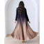 Wrinkled trench coat for women in summer and autumn 2024, new print gradient color flared sleeves, cardigan, long outerwear