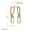 Kienl Hot Shiny Natural Zircon Square Long Earring for Women 585 Rose Gold Color Glossy Metal Accessories Trend Daily Jewelry