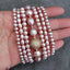 Y.YING 7 Rows Natural Fresh Water Pearl Multilayer Charm Bracelet Original Design Jewelry