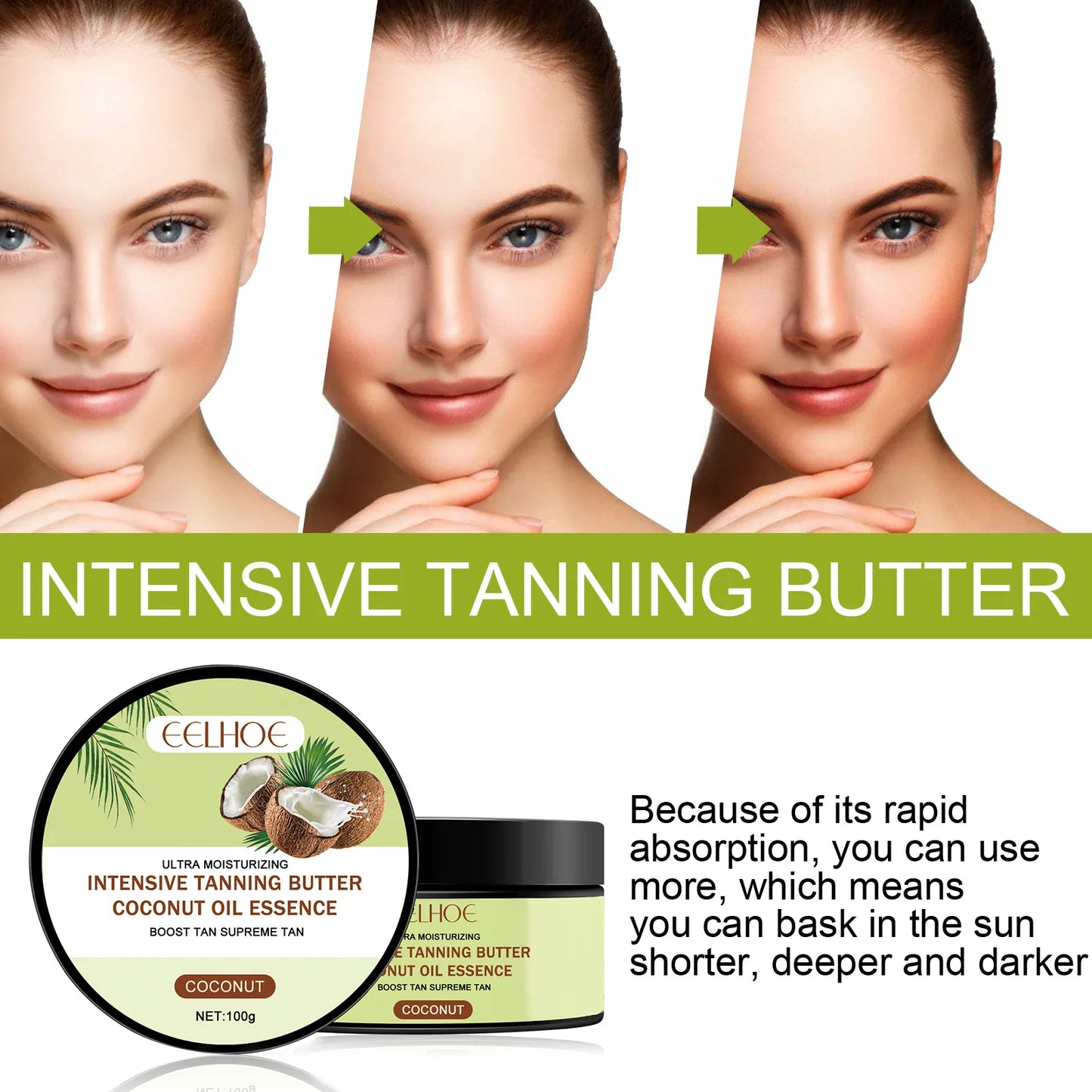 Tanning Accelerator Cream Sunless Intensive Tan Bronzer Without UV Damage After Sun Repair Outdoor Solarium Body Tanning Lotion