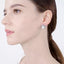 Black Awn 2022 New Round pearl Hoop Earrings for Women Classic Silver Color Trendy Spinel Engagement Jewelry I223