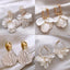 Korean Fashion Imitation Shell Pearl Dangle Earrings for Women Crystal Zirconia Flower Wedding Bridal Earring Party Accessories