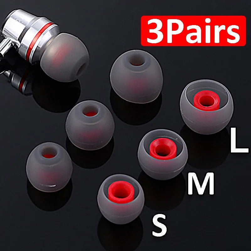 1-3Pairs Ear Pads For Headphones Earphone Tips Silicone Ear Tips S M L In-ear Earphone Cover Earbuds Eartips Replace Accessories