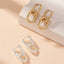 Square Earrings Gold Color Geometric Square Hoop Earrings for Women Huggie Punk Hip-Hop Metal Round Circle Jewelry Wholesale