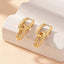 Square Earrings Gold Color Geometric Square Hoop Earrings for Women Huggie Punk Hip-Hop Metal Round Circle Jewelry Wholesale
