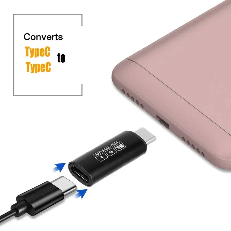 Type C To USB C Type C Display Adapter 40Gbps 240W Super Quick Charging Phone Adapters For iPhone 15 Samsung Xiaomi Connector