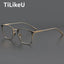 Pure Titanium Large Square Eyeglass Frame Men Business Retro Leisure Myopia Anti-blue Light Glasses Frame Male Spectacle Eyewear