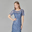 Plus Size Sequin Mesh Embroidery Mermaid Evening Dress Formal Short Sleeve Elegant Party Prom Gowns Long Maxi Dresses for Women