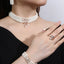 BrideTalk Luxury Multilayer Pearl Choker Necklaces for Women Crystal Zircon Necklaces Weddings Bride Jewelry