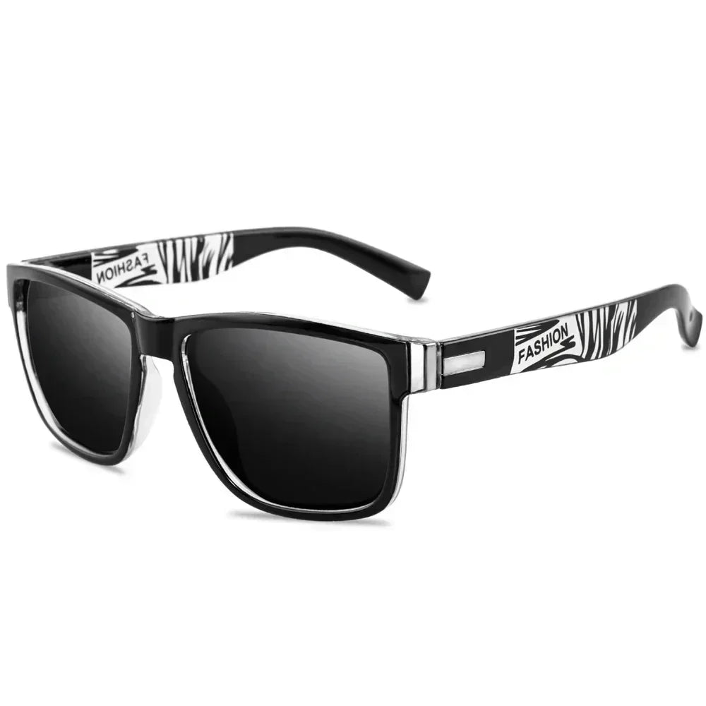Fashion Wrap Square Frame Retro Decorative Photochromic Classic Sunglasses Women Men Versatile Pattern Sunglasses UV400 Goggles