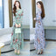 2024 Floral Vintage Chiffon Long Sleeve Dress Spring Autumn Womens Fashion Prom Maxi O-Neck Bodycon Evening Midi Dresses
