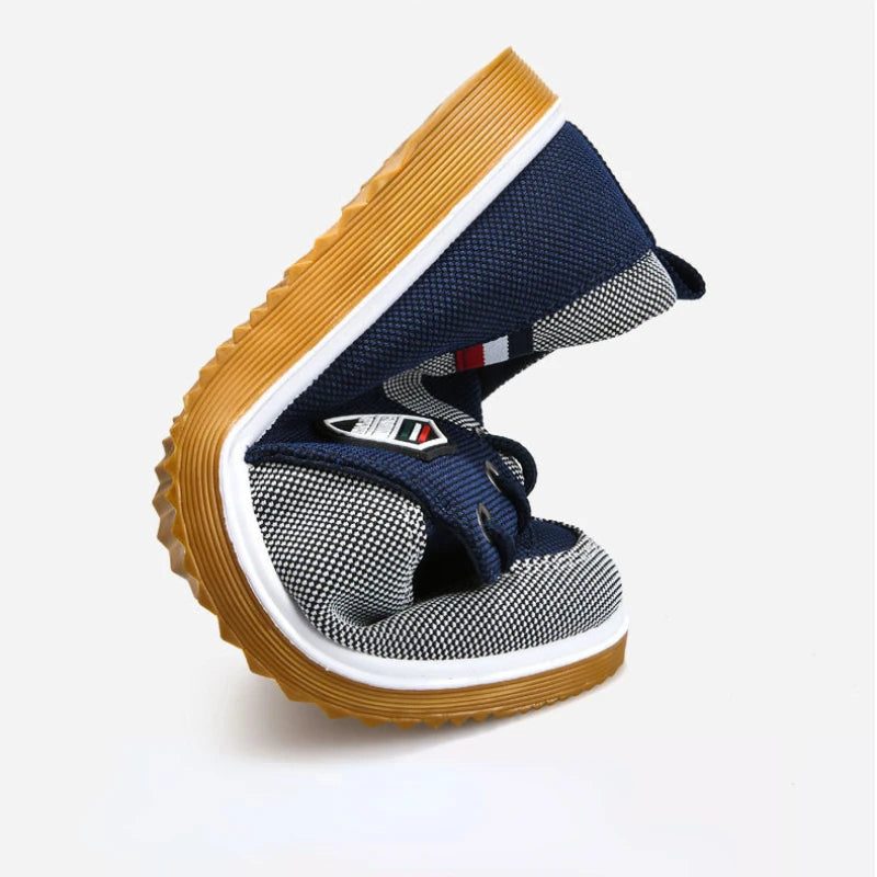 2024 New Men's Canvas Shoes Mesh Breathable Man Casual Sneakers Classic Fashion Men Vulcanized Shoes Lace-up Flat Sneakers Male