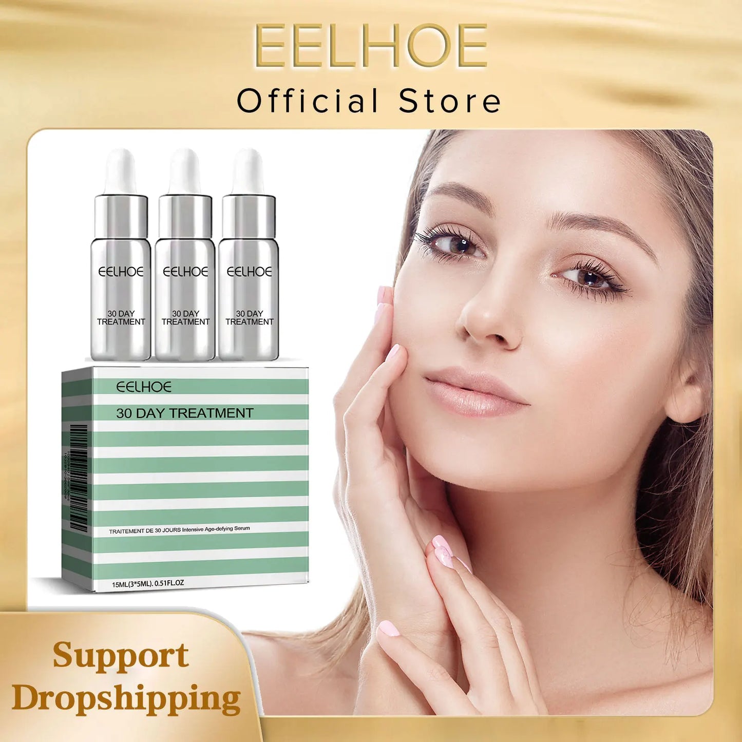 EELHOE Wrinkle Remover Face Serum Lifting Firming Instant Fade Fine Line Face Whitening Moisturizing Glowing Skin Essence Care