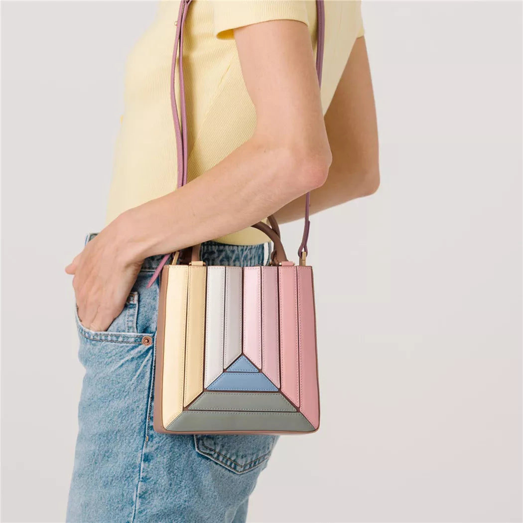 Brand design panelled women handbag small luxury PU leather female shoulder messenger bag 2023 Fashion Fold ladies Totes bolsas