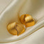 Fashion Textured Rhombus Brass Earrings 18k Gold Plating Jewelry Accessories Waterproof And Colorfast Ear Studs
