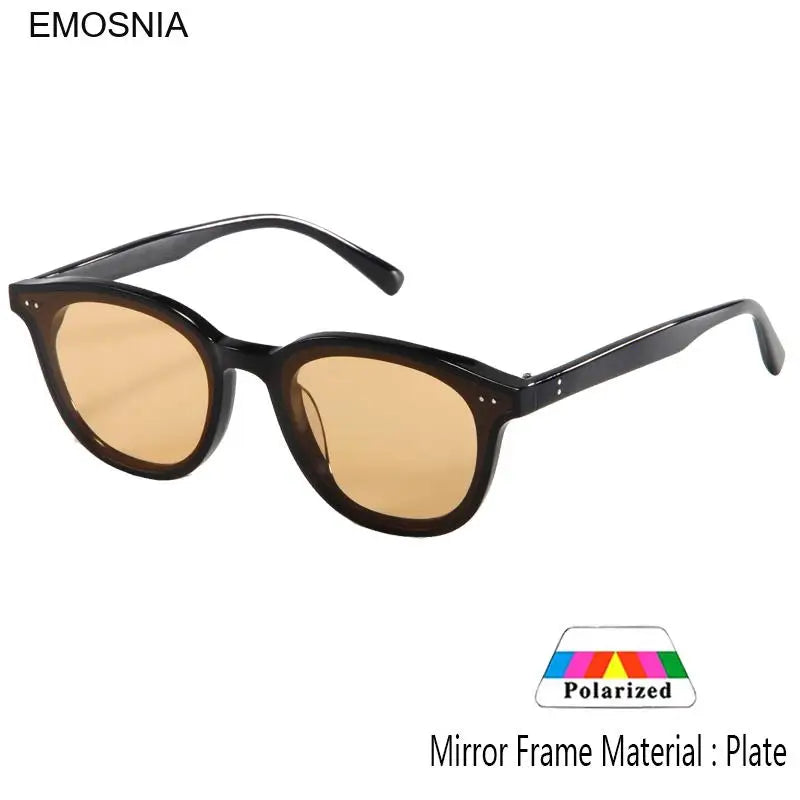 New Board Plate Square Frame Polarized Sunglasses for Men Fashion Trend Retro Style Light Luxury Personalized Glasses for Women