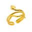 Geometric Lancet Glossy Stainless Steel Open Rings For Women Minimalist Gold Color Adjustable Wedding Ring Female Jewelry BFF