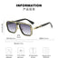 HOT WAVE Blue Mirror Sunglasses Men UV Ray Lense Eyewear Vintage Fashion Square Men's Sun Glasses 95885