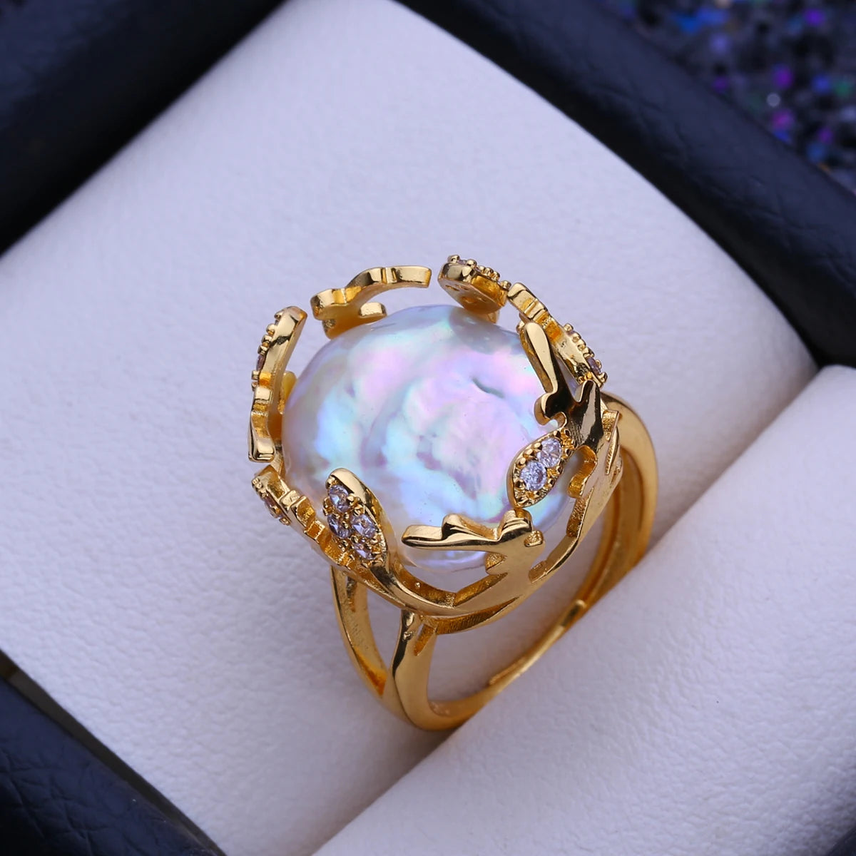 FENASY Natural Freshwater 12-16mm Big Baroque Pearl 925 Sterling Silver Rings Bridal Wedding Jewelry Birthday Gifts For Women