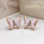 Korean New Fashion Purple Crystal Butterfly Earrings for Women Rhinestone Cute Girl Zircon Stud Earrings Jewelry Wholesale