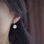 Trend New Camellia Flower Imitation Pearl Earring Female Temperament Trendy White Rose Earrings for Women Fashion Jewelry Gifts