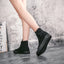 2024 The New Women's Sneakers Zippered Platform Boots Canvas White Shoes Lightweight High Top Women Vulcanized Shoes Botas Mujer