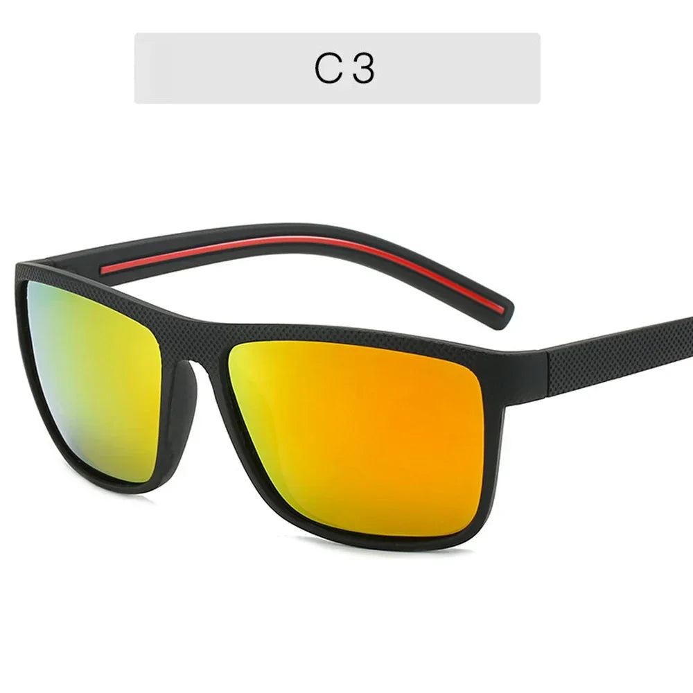 MUSELIFE Brand Polarized Sunglasses For Men Plastic Oculos de sol Men's Fashion Square Driving Eyewear Travel Sun Glass