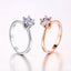 ZHOUYANG Wedding Rings For Women Classic Forever Perfect Cut 1 Carat Zircon Rose Gold Color 6 Claws Gift Wholesale Jewelry R013