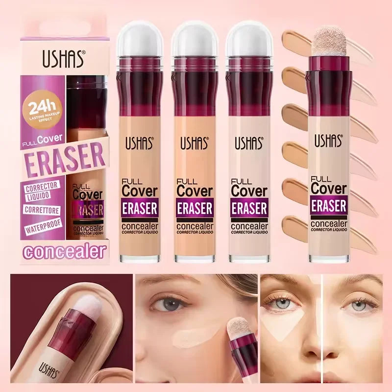 New Sponge Head Concealer For Dark Circles Freckles Acne Pigmentation And Blemishes Long Lasting Moisturizing Liquid Foundation