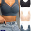 2PCS Women Lace Sport Bras Plus Size Seamless Bra Bralette Backless Lady Brassiere Vest Female Gather Shock-Proof Wireless L-5XL