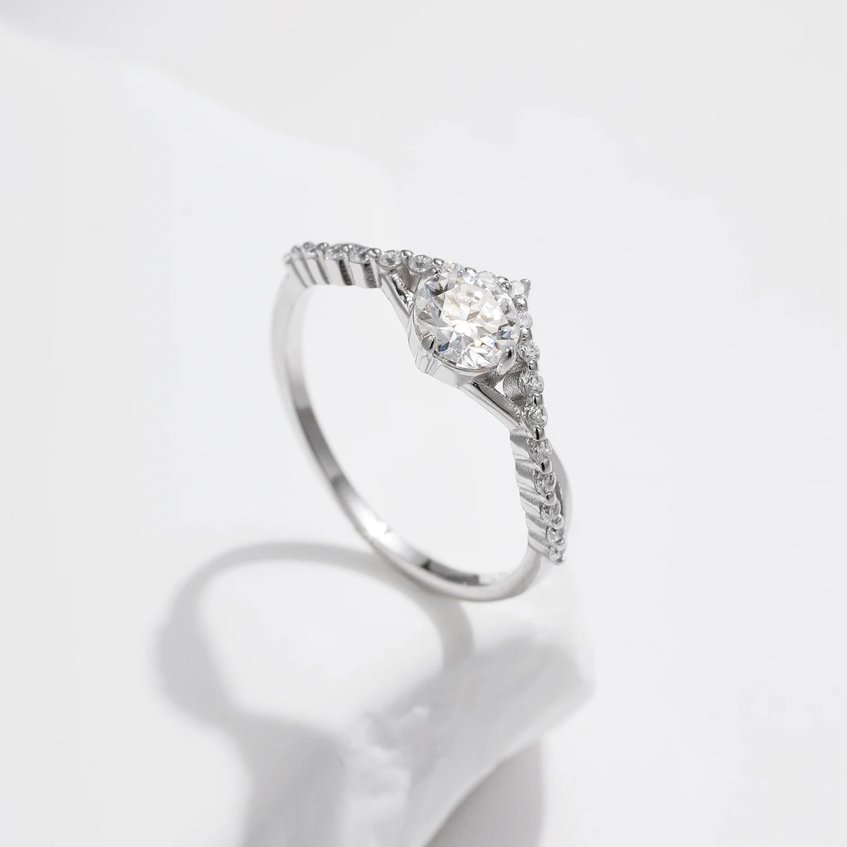 MODIAN Crown D Color Moissanite Ring Delicate Lab Diamond Ring 925 Sterling Silver For Women Wedding Engagement Jewelry