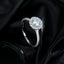 MODIAN D Color Green Teal Moissanite Halo Ring 925 Sterling Silver Trendy Elegant Finger Rings For Women Wedding Fine Jewelry