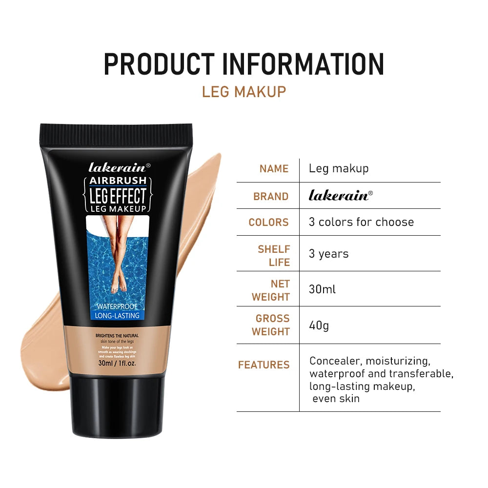30Ml Bronze Leg Makeup Moisturizing Liquid Body Foundation Fake Tan Cream Tanning Body Lotion Skin Care Even Skin Tone Concealer