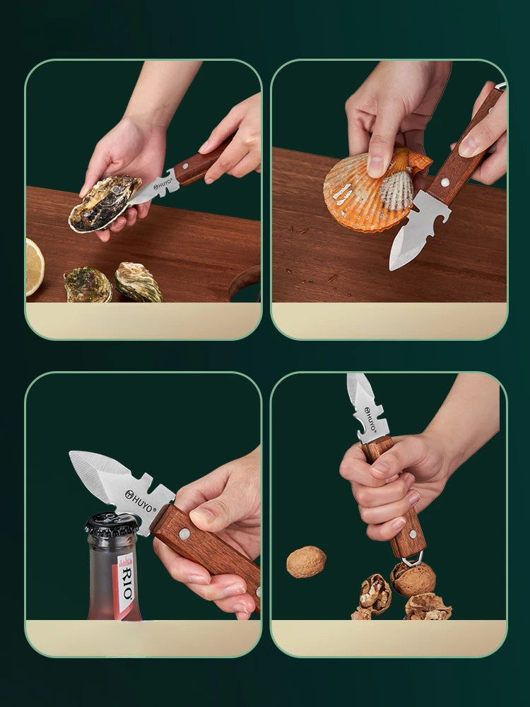 Thickening Stainless Steel Oyster Knife Simple Household Scallop Oyster Shell Opener Commercial Multifunction Shell Prying Tools