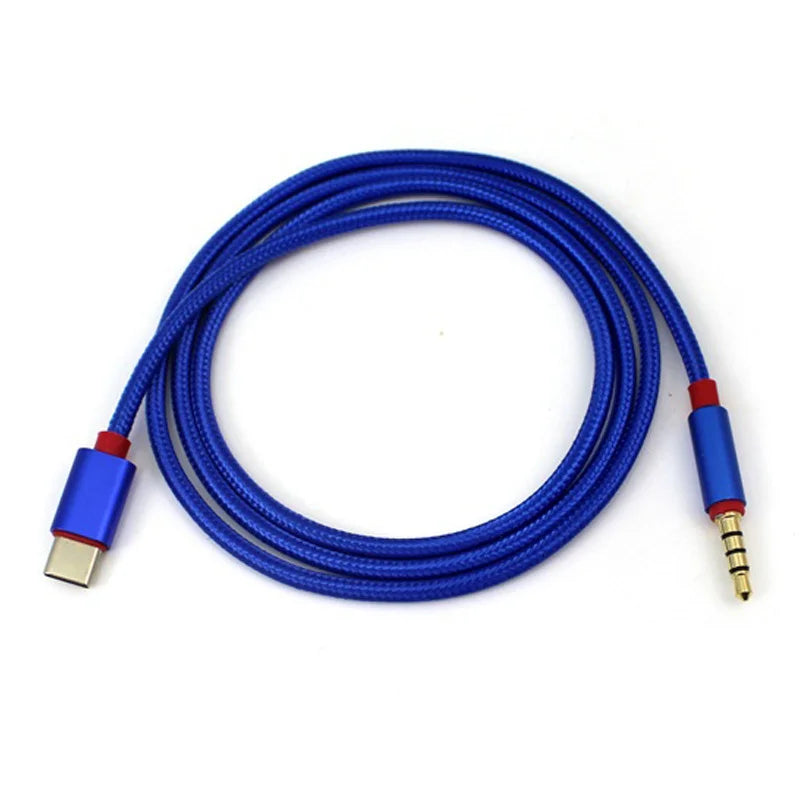 Type C Male To 3.5mm Male Car AUX Audio Cable Adapter USB C Type-C To 3.5mm AUX Audio Earphone Jack for Letv Le 2 Pro