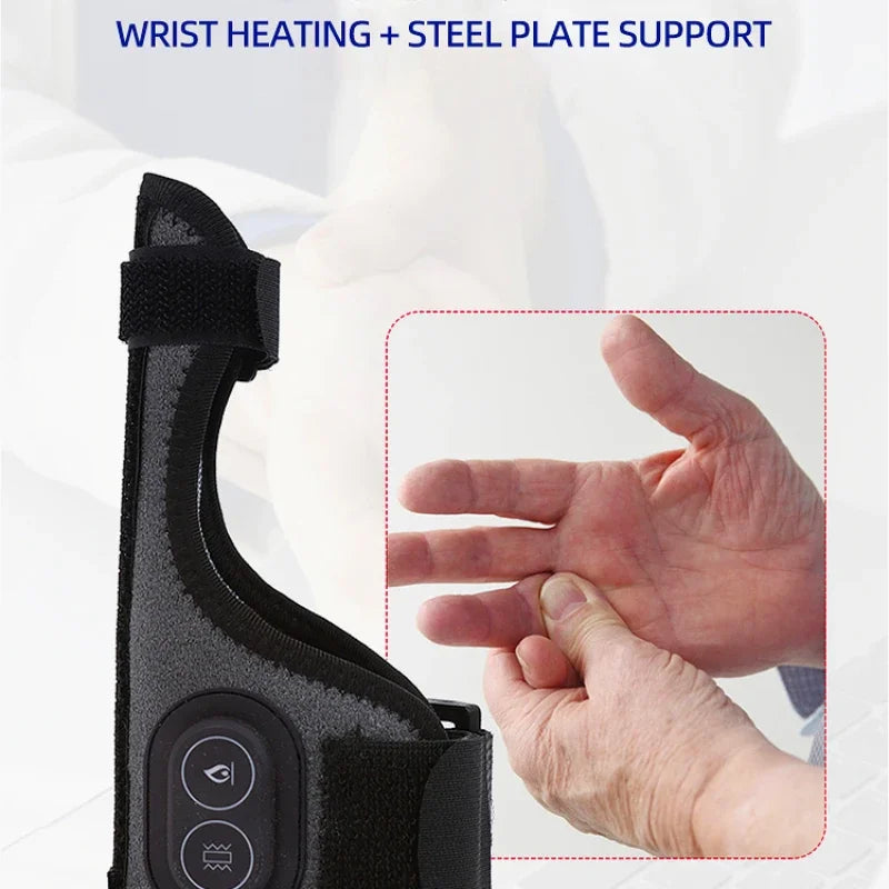 Hand Massager Thumb Tendon Sheath Wrist Protector Joint Sprain Fixation Wrist Electric Heating Vibration Massage vibromasseur