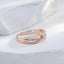 JULYDREAM 585 Gold Color Crossing Design Silver Plated White Zircon Wedding Rings for Women Personality Matching Finger Jewelry