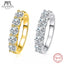 AnuJewel 4mm D Color Moissanite Wedding Band Ring  925 Sterling Silver 18K Gold Plated Eternity Band Engagament Rings Wholesale