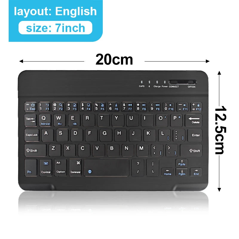 EMTRA Bluetooth Wireless Keyboard Mouse For Android IOS Huawei Xiaomi Tablet For iPad Air Mini 5 Spanish Korean Russian Keyboard