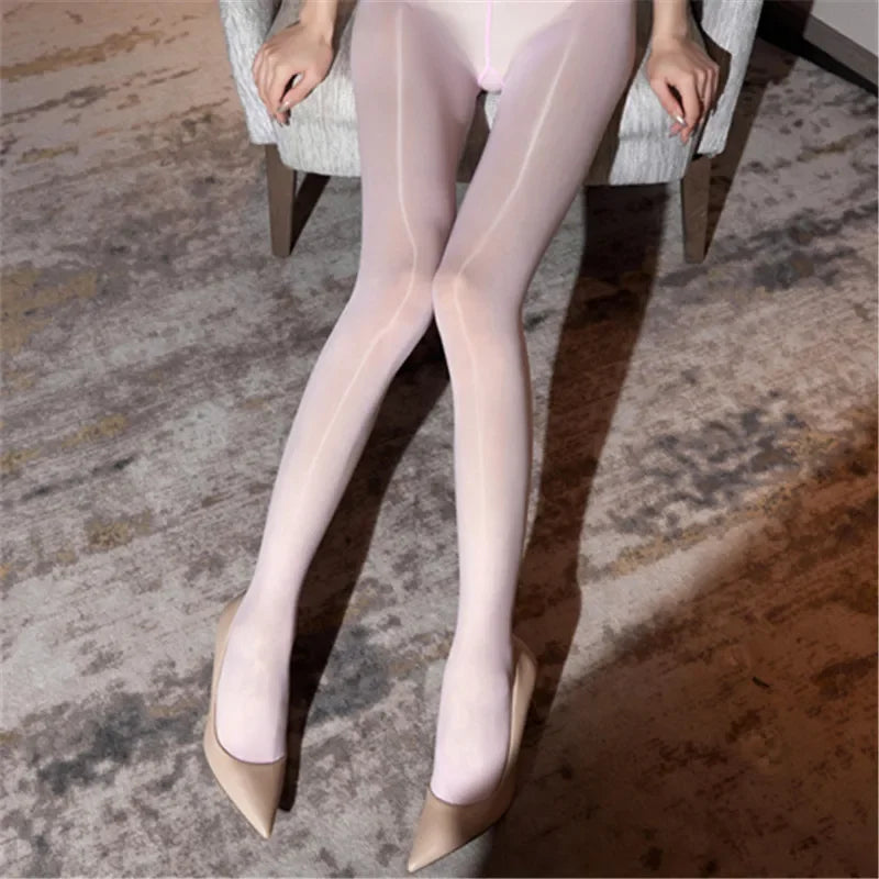 Red Pink Laser Lightweight Stockings Ultra-thin Oil Shiny Silk Stockings Wholesale Large Batches Yh Stock Available