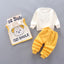 Winter Baby Fleece Clothing Sets Autumn Boys Girls Cotton Thicken Hooded Sweater Cartoon Bear Pants 3Pcs Kids Warm Outfits