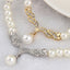 Women's 2 Piece Jewelry Sets One Gold Color Necklace + 1 Pair Earrings Wedding Bridal Pearl Elegant Decoration Pendientes Gifts