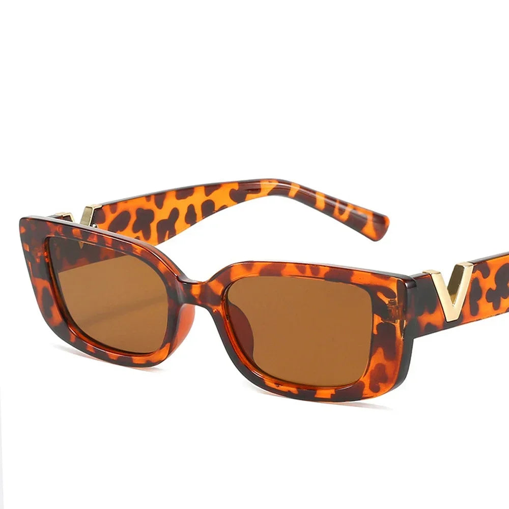 Retro Rectangle Sunglasses Women Brand Designer Vintage Small Frame Sun Glasses Ladies Classic Black Square Oculos De Sol