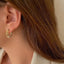 Yerik Vintage Twisted Wave Metal C-Shaped Semicircular Earrings for Women 2023 New Fashion Jewelry Party Luxury Accessories