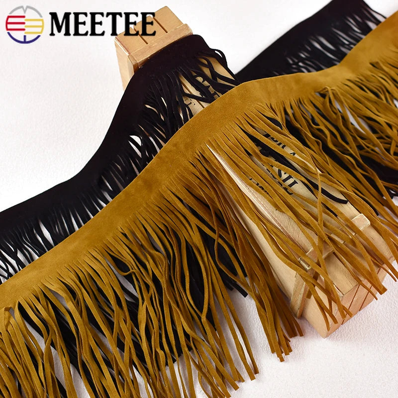 5Meters Meetee 10-30cm Suede Tassel Fringe Lace Trims Curtain Dress Tassels Ribbon Clothes Bag Decoration Sewing Accessories