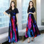 2024 New Chiffon Boho Beach Long Summer Elegant Dresses Clothes For Women Fashion Prom Black Floral Bodycon Maxi Dress