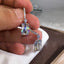 Retro Square white zircon earring Elegant Temperament Simple Zircon Earrings jewelry Girl Party Ladies Earrings