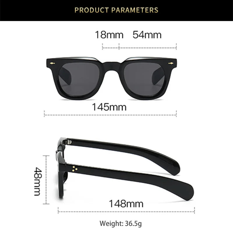 New Tortoiseshell Color Pc Sunglasses for Men Small Face Fashion Trend Covering Face Slimming Square Frame Women's Eyewear
