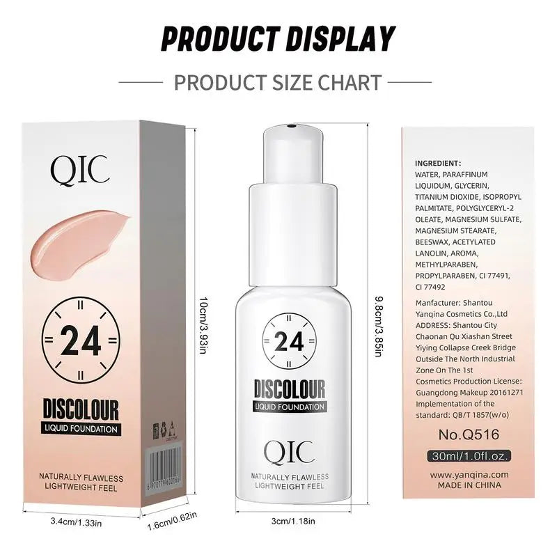 Color Changing Liquid Foundation 30ml Liquid Foundation Full Coverage Waterproof Makeup Foundation For Facial Make Up Liquid